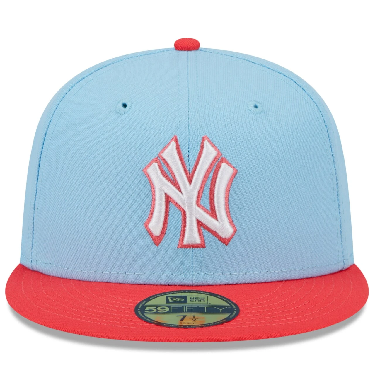 Men's New York Yankees New Era Light Blue/Red Spring Color Two-Tone 59FIFTY Fitted Hat 4 Men's New York Yankees New Era Light Blue/Red Spring Color Two-Tone 59FIFTY Fitted Hat - Image 2