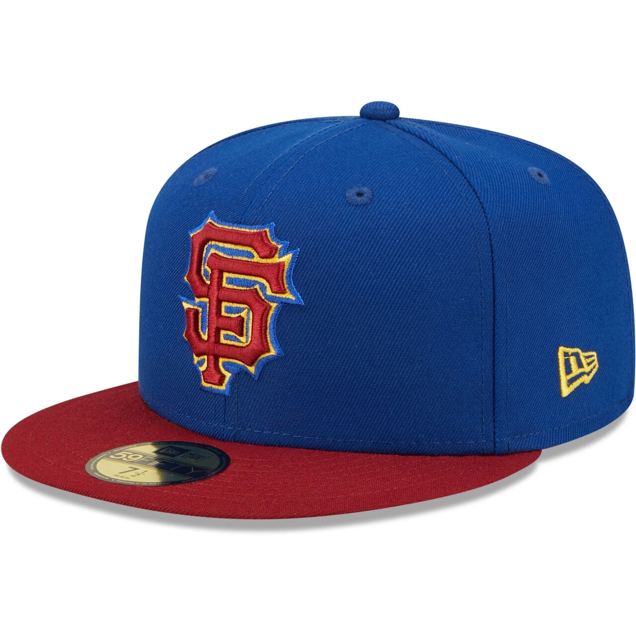 Men's San Francisco Giants New Era Royal/Red Alternate Logo Primary Jewel Gold Undervisor 59FIFTY Fitted Hat 5 Men's San Francisco Giants New Era Royal/Red Alternate Logo Primary Jewel Gold Undervisor 59FIFTY Fitted Hat - Image 3