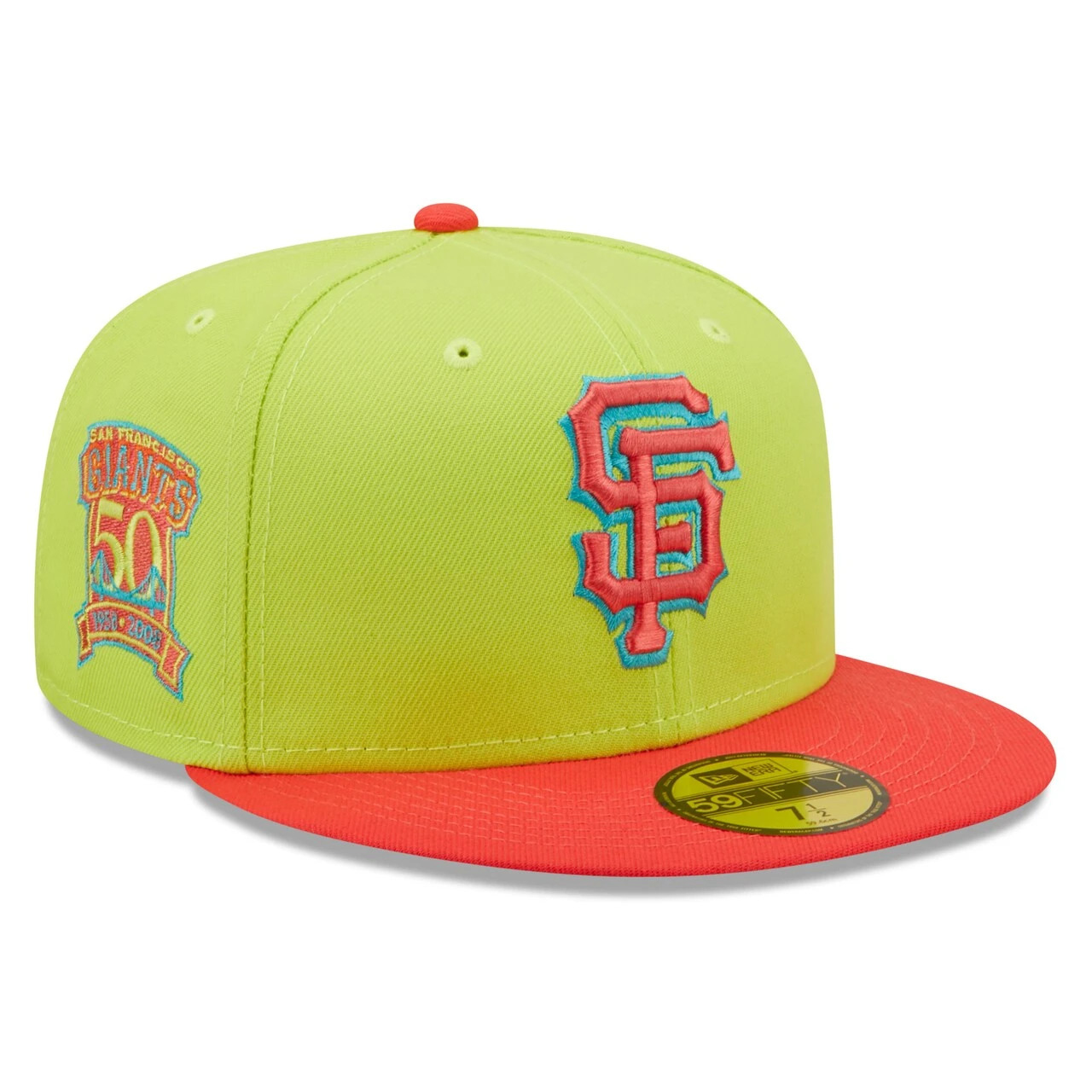 Men's San Francisco Giants New Era Green/Red Cyber Highlighter 59FIFTY Fitted Hat 3 Men's San Francisco Giants New Era Green/Red Cyber Highlighter 59FIFTY Fitted Hat