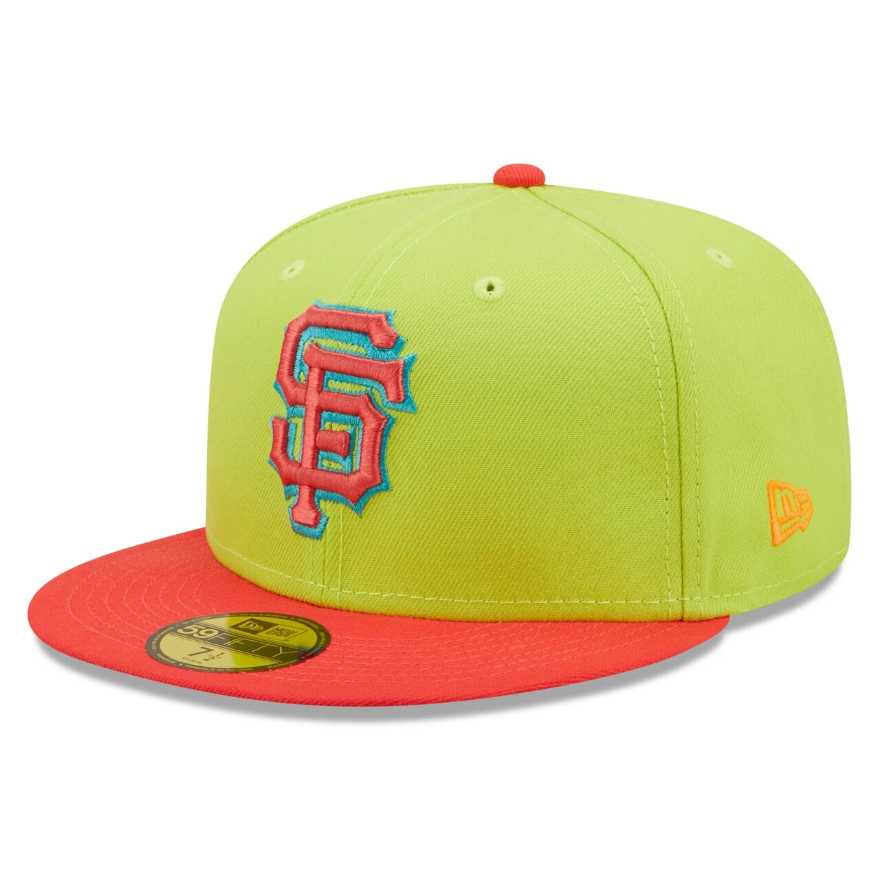Men's San Francisco Giants New Era Green/Red Cyber Highlighter 59FIFTY Fitted Hat 5 Men's San Francisco Giants New Era Green/Red Cyber Highlighter 59FIFTY Fitted Hat - Image 3