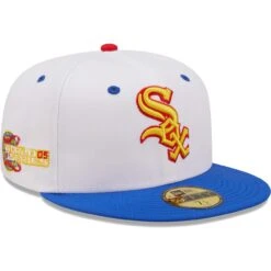 Men's Chicago White Sox New Era White/Royal 2005 World Series Cherry Lolli 59FIFTY Fitted Hat