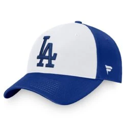 Men's Los Angeles Dodgers Fanatics Branded White/Royal Core Adjustable Hat
