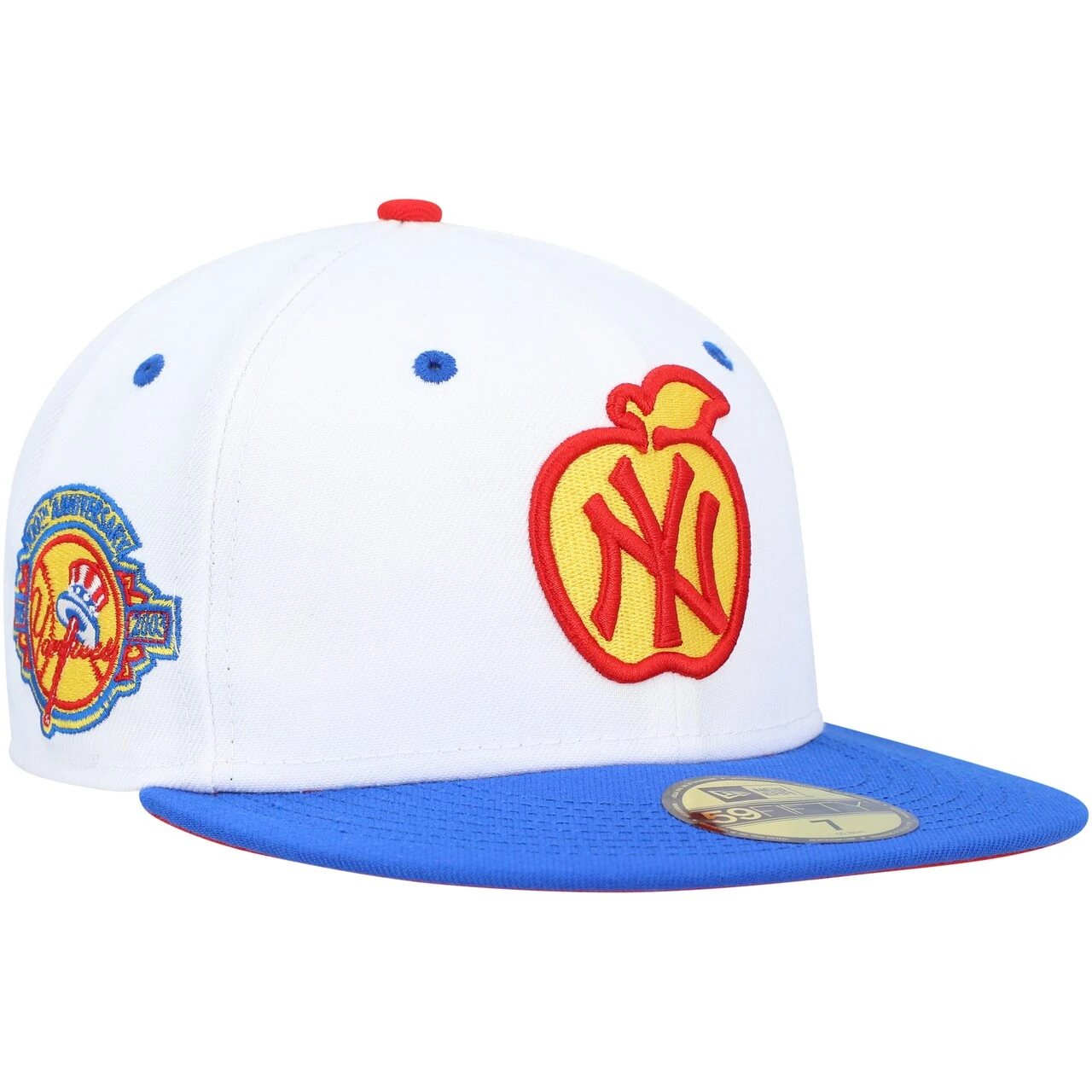 Men's New York Yankees New Era White/Royal 100th Anniversary Cherry Lolli 59FIFTY Fitted Hat 3 Men's New York Yankees New Era White/Royal 100th Anniversary Cherry Lolli 59FIFTY Fitted Hat