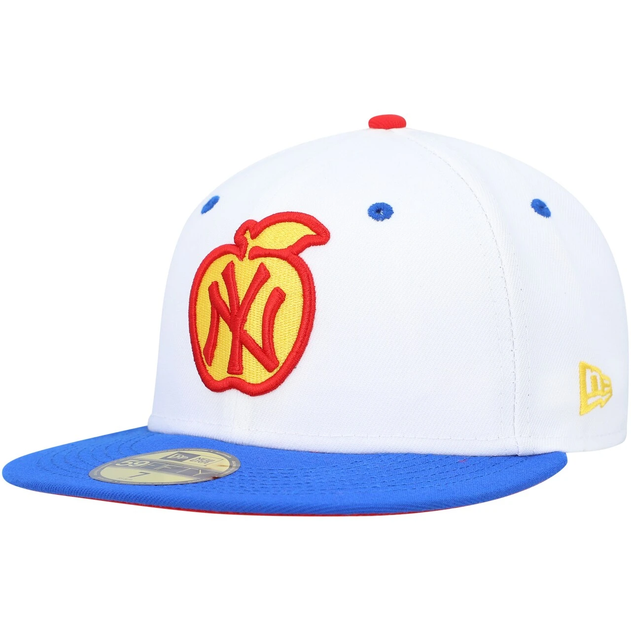 Men's New York Yankees New Era White/Royal 100th Anniversary Cherry Lolli 59FIFTY Fitted Hat 5 Men's New York Yankees New Era White/Royal 100th Anniversary Cherry Lolli 59FIFTY Fitted Hat - Image 3