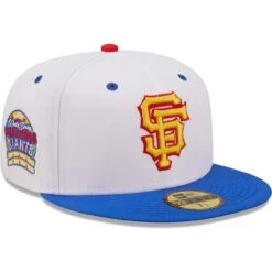 Men's San Francisco Giants New Era White/Royal 8-Time World Series Champions Cherry Lolli 59FIFTY Fitted Hat