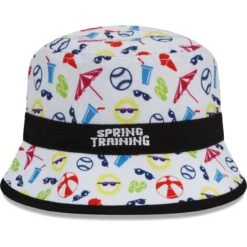 Toddler San Francisco Giants New Era White Spring Training Pattern Bucket Hat -CapNation Shop toddler new era white san francisco giants spring training pattern bucket hat pi4419000 altimages ff 4419270 5d2a8588b1f0a7b4e05balt3 full