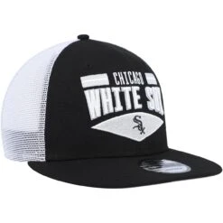 Men's Chicago White Sox New Era Black/White Base Trucker 9FIFTY Snapback Hat -CapNation Shop white chicago white sox base trucker 9fifty snapback hat ss5 p 4639975pv 3u vqwjsvt7vnusld4jhirpv 8gvoadxtkb1px568x0ju