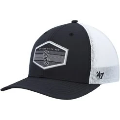 Men's Chicago White Sox '47 Black/White Burgess Trucker Snapback Hat