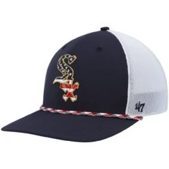 Men's Chicago White Sox '47 Navy/White Flag Fill Trucker Snapback Hat