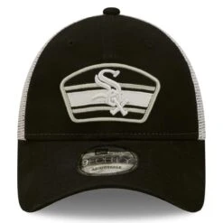 Men's Chicago White Sox New Era Black/White Logo Patch 9FORTY Trucker Snapback Hat -CapNation Shop white chicago white sox logo patch 9forty trucker snapback hat ss5 p 4675972pv 2u j1j6xgigklvcwof6tb82v nk42igtxzxno5nbewc6z
