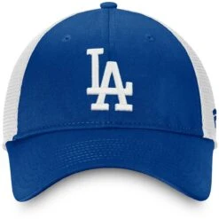 Men's Los Angeles Dodgers Fanatics Branded Royal/White Core Structured Trucker Snapback Hat -CapNation Shop white los angeles dodgers core structured trucker snapback hat pi4232000 altimages ff 4232270 5345d260d8a9e564e43ealt2 full