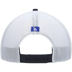 Men's Los Angeles Dodgers '47 Navy/White Flag Fill Trucker Snapback Hat -CapNation Shop white los angeles dodgers flag fill trucker snapback hat pi4569000 altimages ff 4569695 a5bcd43aa4e61de2b382alt4 full