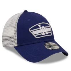 Men's Los Angeles Dodgers New Era Royal/White Logo Patch 9FORTY Trucker Snapback Hat -CapNation Shop white los angeles dodgers logo patch 9forty trucker snapback hat ss5 p 4675958pv 3u aaa8an0dwo6et8oldu5vv yorw7pd2fcvphyrvcib2