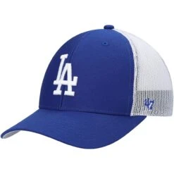 Men's '47 Royal/White Los Angeles Dodgers Primary Logo Trucker Snapback Hat