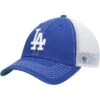 Men's Los Angeles Dodgers '47 Royal/White Trawler Clean Up Trucker Snapback Hat -CapNation Shop white los angeles dodgers trawler clean up trucker snapback hat pi4202000 altimages ff 4202835 113c7e8776c8c1f49982alt1 full