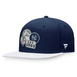 Men's New York Yankees Fanatics Branded Navy/White Heritage Patch Fitted Hat