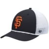 Men's San Francisco Giants '47 Black/White Burden Trucker Snapback Hat -CapNation Shop white san francisco giants burden trucker snapback hat pi4710000 altimages ff 4710671 ce836b7eb63ed1438b90alt1 full