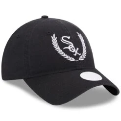 Women's Chicago White Sox New Era Black Leaves 9TWENTY Adjustable Hat -CapNation Shop womens new era black chicago white sox leaves 9twenty adjustable hat ss5 p 5003682pv 3u x6vkgglw4twv446kbiifv aj1tvkxj2qtho8xhljnj