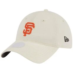 Women's San Francisco Giants New Era Cream Chrome Core Classic 9TWENTY Adjustable Hat