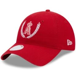 Women's Los Angeles Angels New Era Red Leaves 9TWENTY Adjustable Hat