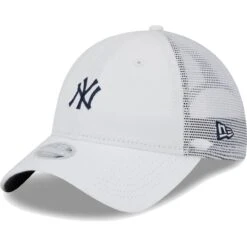 Women's New York Yankees New Era White Mini 9TWENTY Adjustable Hat