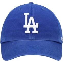 Youth Los Angeles Dodgers '47 Royal Team Logo Clean Up Adjustable Hat -CapNation Shop youth 47 royal los angeles dodgers team logo clean up adjustable hat pi4252000 altimages ff 4252084 3c5f9a544481ad91d997alt2 full