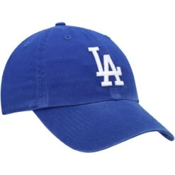 Youth Los Angeles Dodgers '47 Royal Team Logo Clean Up Adjustable Hat -CapNation Shop youth 47 royal los angeles dodgers team logo clean up adjustable hat pi4252000 altimages ff 4252084 3c5f9a544481ad91d997alt3 full
