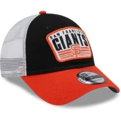 Youth San Francisco Giants New Era Black Patch Trucker 9FORTY Snapback Hat -CapNation Shop youth new era black san francisco giants patch trucker 9forty snapback hat ss5 p 5004084pv 3u 6cdcmkooszf8ne221mswv mq5xoyuhnoljo0mzd1ay